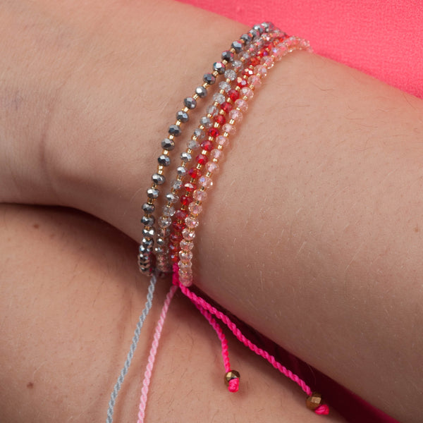 Amadoria Bracelets Cristaux Rose Fluo