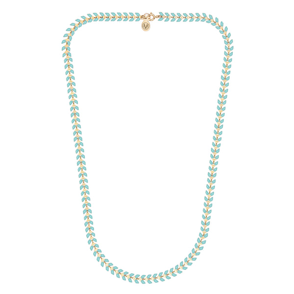 Pastel Necklace - Aqua Gold Plated