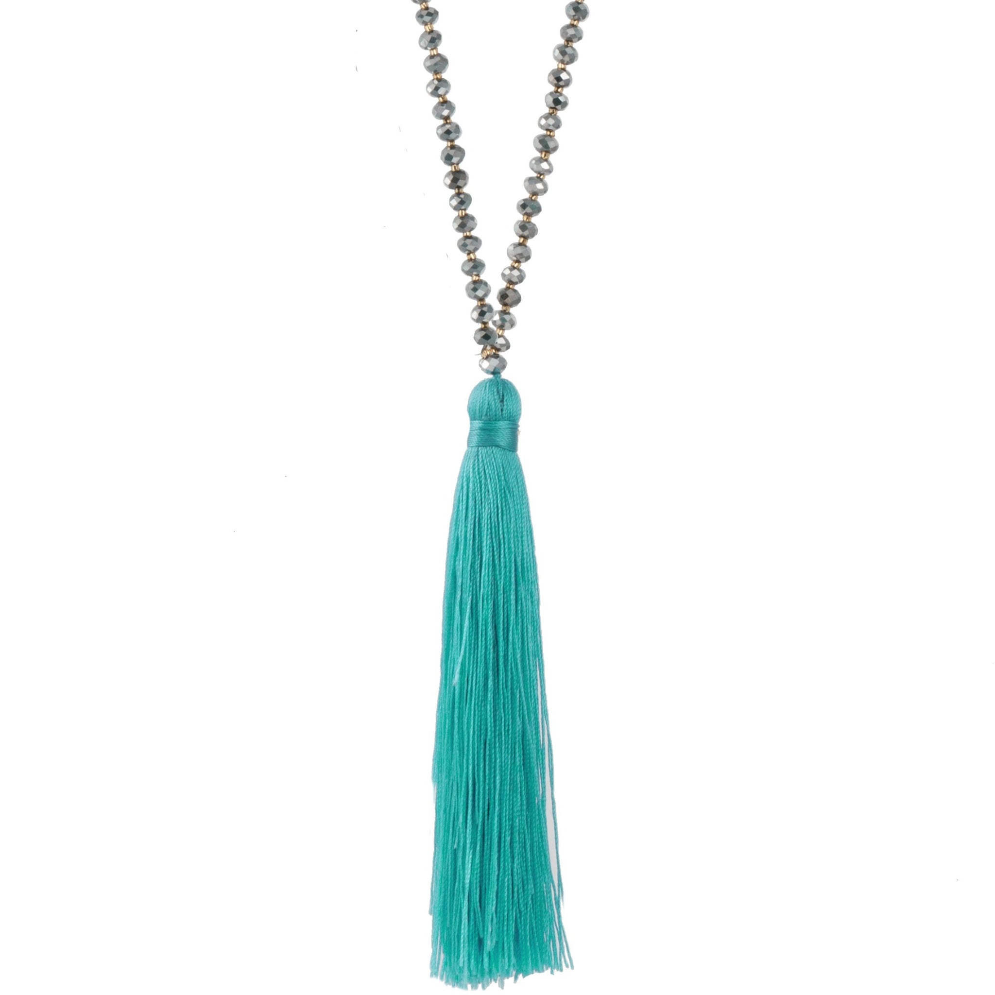 Talya Core Necklace Aqua Silver Amadoria